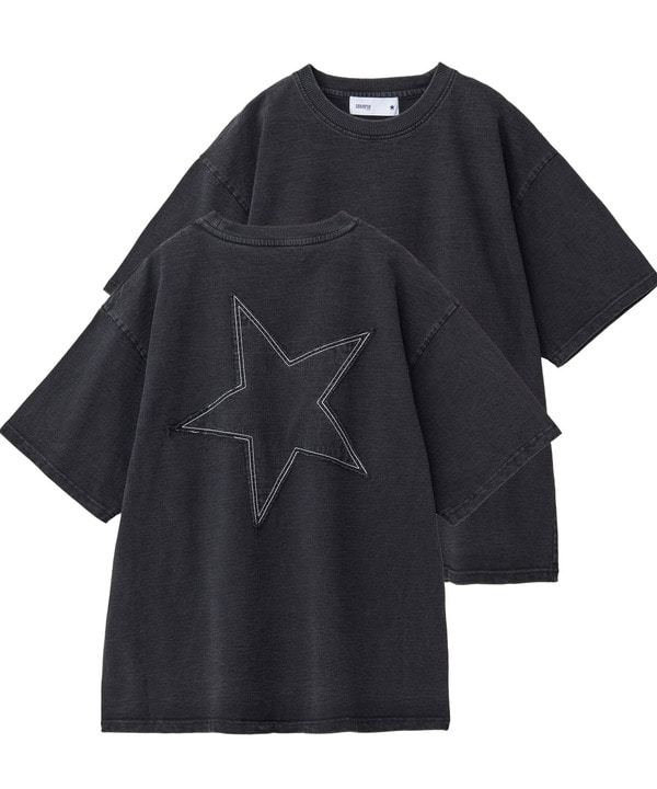 BACK STAR★ PATCH INDIGO TEE 詳細画像 ブラック 1