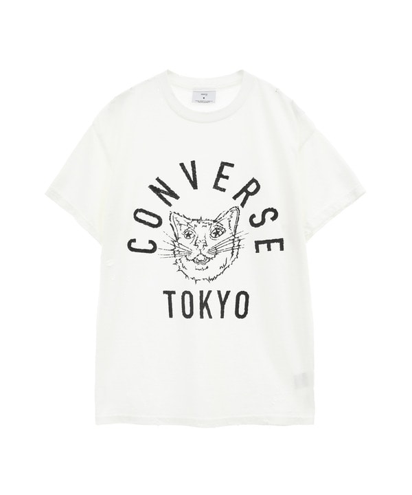 DAMAGED CAT LOGO TEE 詳細画像 ホワイト 1