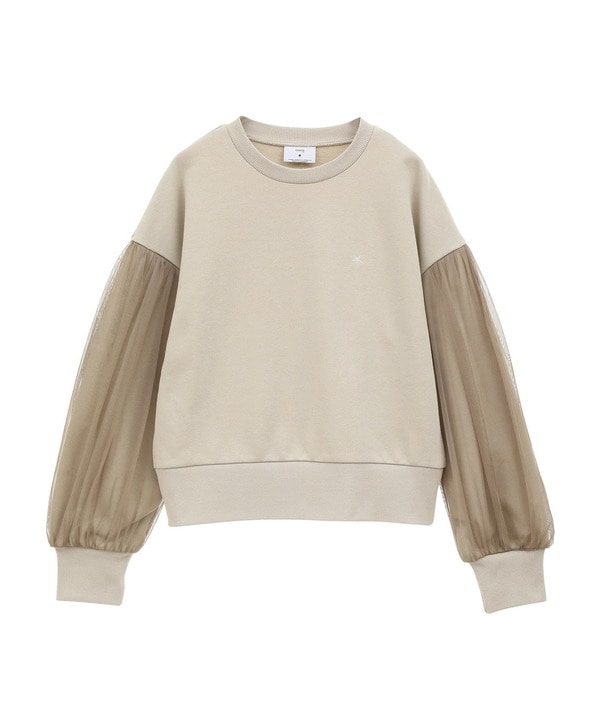 TULLE SLEEVE SHORT SWEAT 詳細画像 4