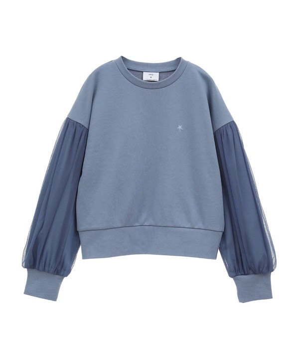 TULLE SLEEVE SHORT SWEAT 詳細画像 5