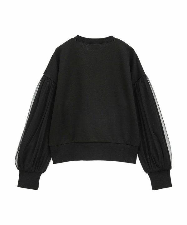 TULLE SLEEVE SHORT SWEAT 詳細画像 6