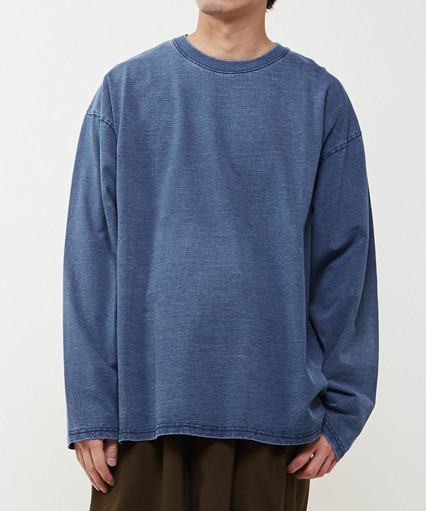 BACK STAR★ PATCH INDIGO LONGSLEEVE TEE 詳細画像 2