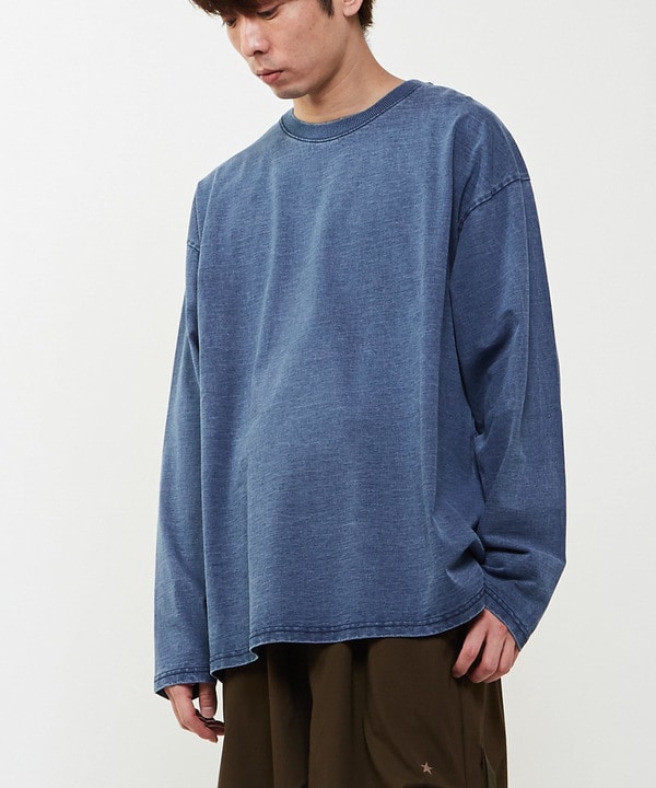 BACK STAR★ PATCH INDIGO LONGSLEEVE TEE 詳細画像 3