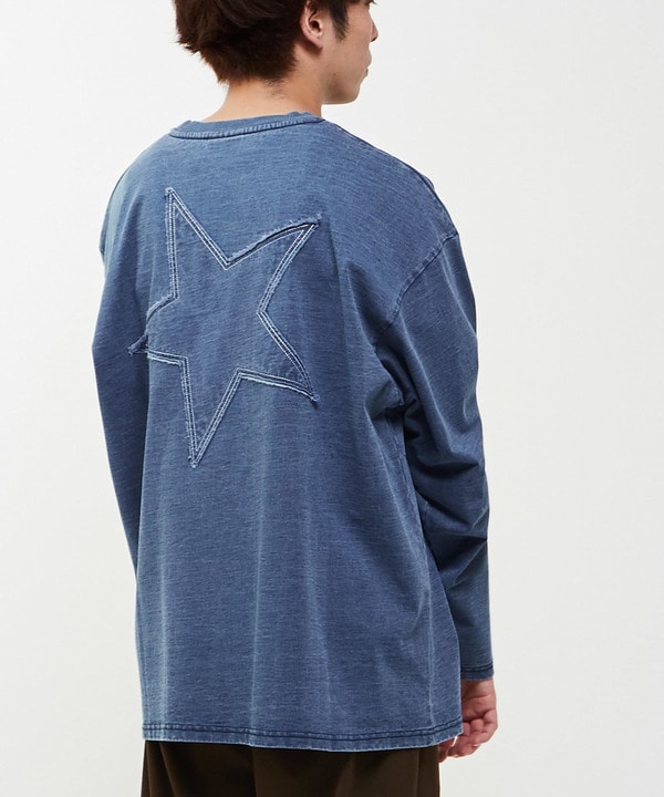 BACK STAR★ PATCH INDIGO LONGSLEEVE TEE 詳細画像 5