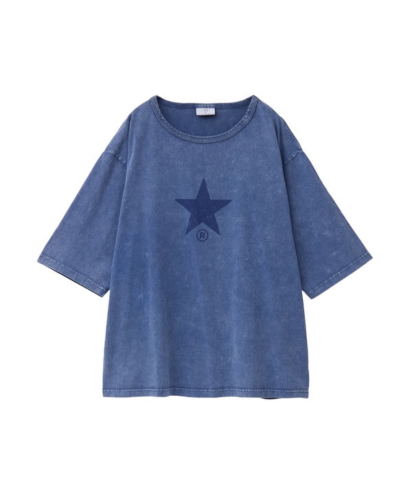 CHEMICAL WASH ONE STAR★ TEE 詳細画像 サックスブルー 1