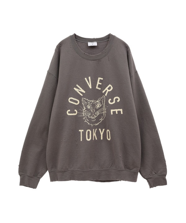 DAMAGED CAT LOGO SWEAT 詳細画像 チャコールグレー 1