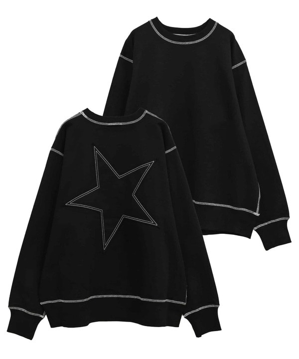 BACK STAR★ PATCH SWEAT 詳細画像 ブラック 1