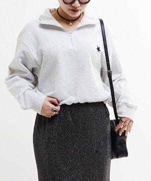 STAR★ HALFZIP SHORT SWEAT