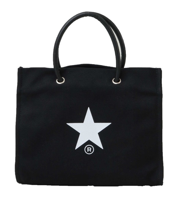 STAR★ LOGO CANVAS SHOPPER TOTE BAG 詳細画像 ブラック 1