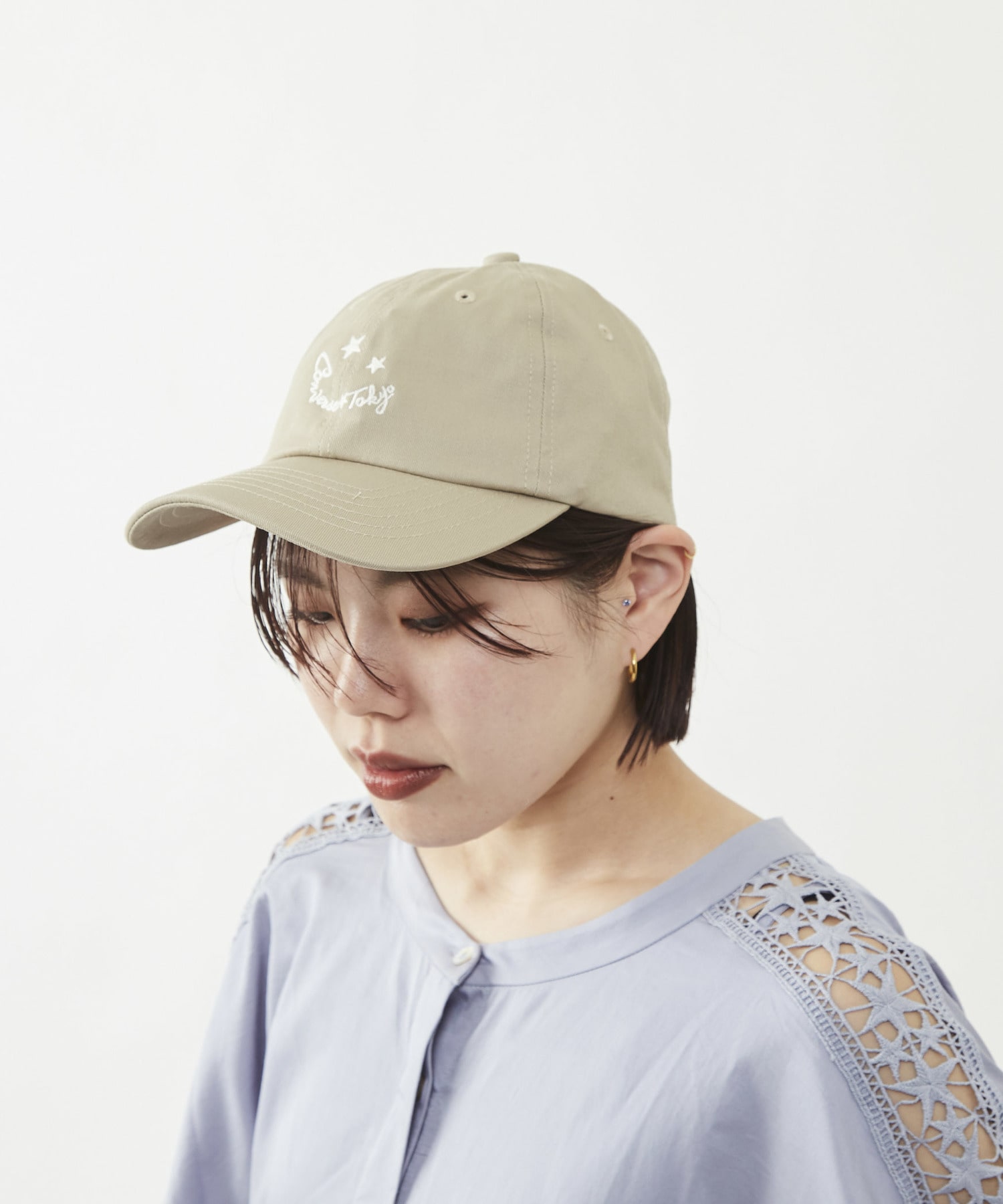 FACE LOGO EMBROIDERY CAP