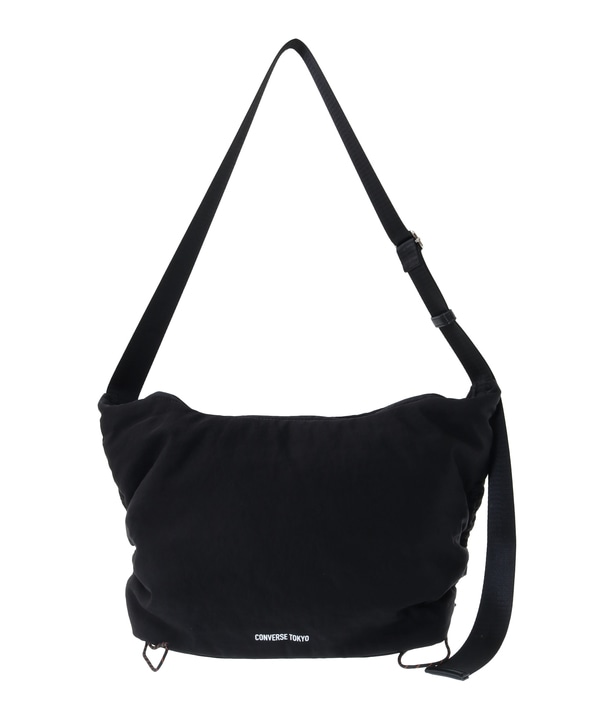 SIDE GATHER NYLON PADDED SHOULDER BAG 詳細画像 ブラック 1