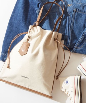 CANVAS GATHERED TOTE BAG