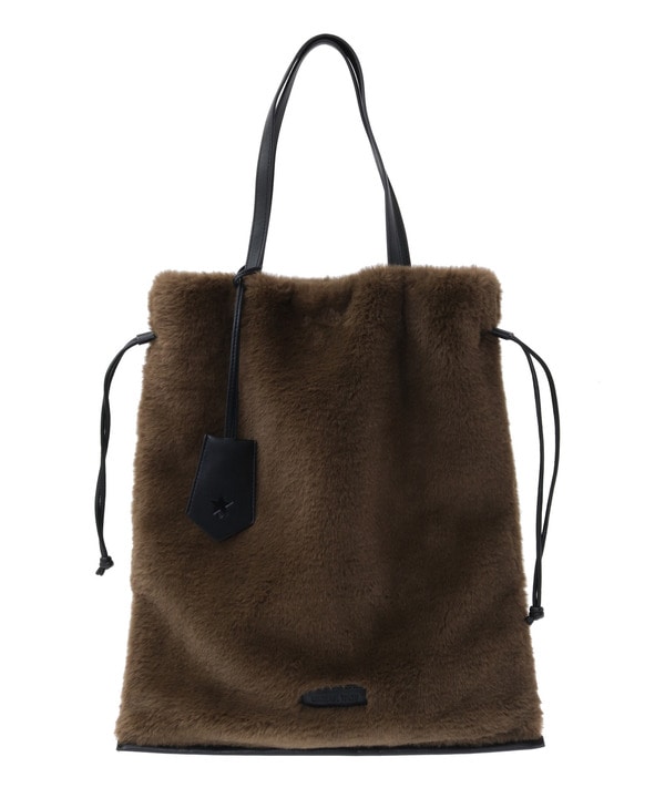 ECO-FUR GATHER TOTEBAG 詳細画像 カーキ 1