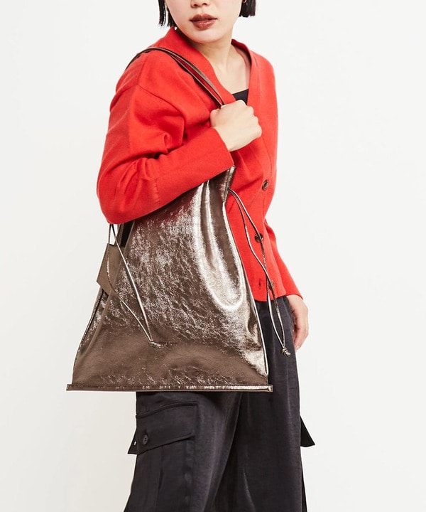 METALLIC GATHERED TOTE BAG 詳細画像 4