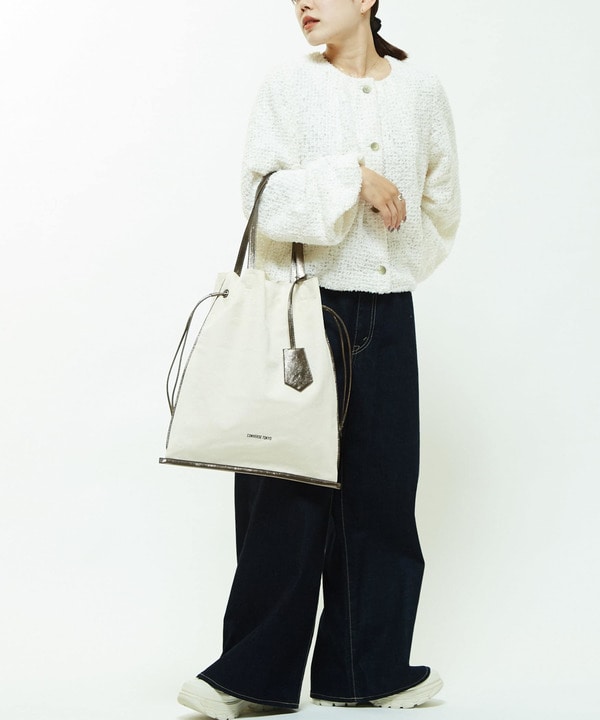 CANVAS METALLIC GATHERED TOTE BAG 詳細画像 4