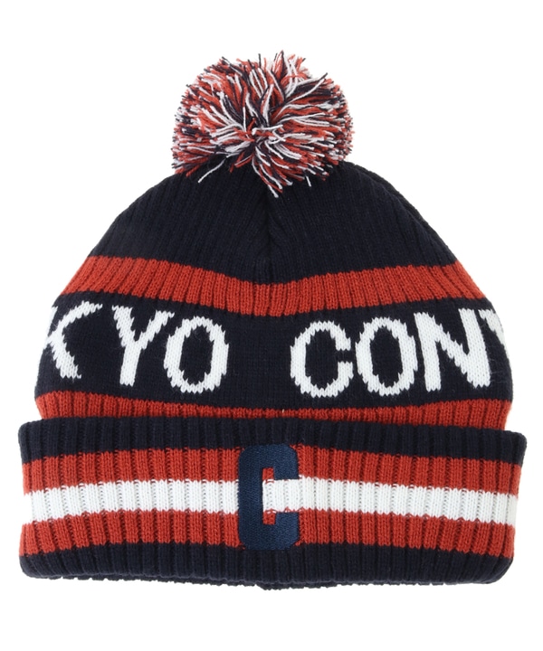 LOGO LINE KNIT CAP 詳細画像 ネイビー 1