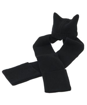 CAT EAR KNIT CAP MUFFLER