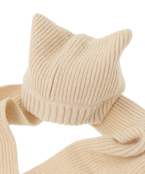 CAT EAR KNIT CAP＆MUFFLER 詳細画像 3