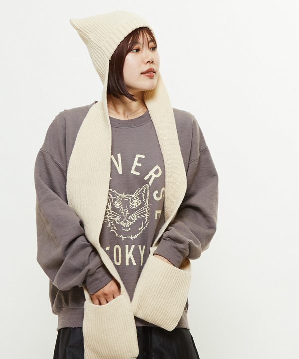 CAT EAR KNIT CAP＆MUFFLER 詳細画像 5