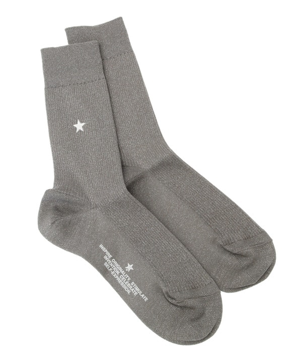 STAR★ GLITTER RIB SOX 詳細画像 チャコールグレー 1