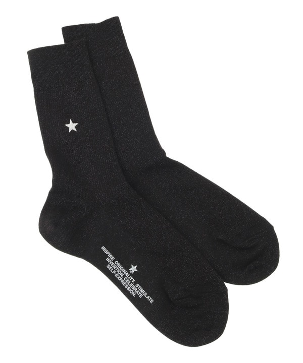 STAR★ GLITTER RIB SOX 詳細画像 ブラック 1