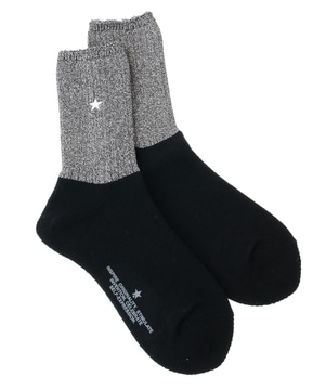 STAR★ GLITTER BI-COLOR RIB SOX