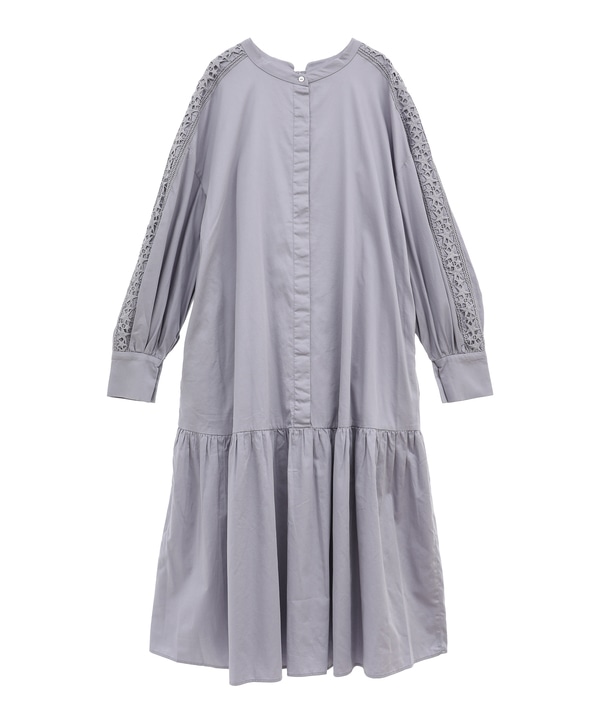 【STAR★LACE】2WAY VOLUME-SLEEVE DRESS 詳細画像 サックスブルー 1