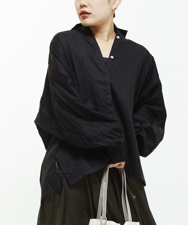 【STAR★LACE】BACK LACE OVERSIZED SHIRTS 詳細画像 11