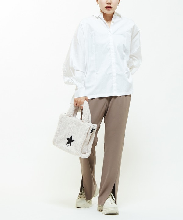 【STAR★LACE】BACK LACE OVERSIZED SHIRTS 詳細画像 2