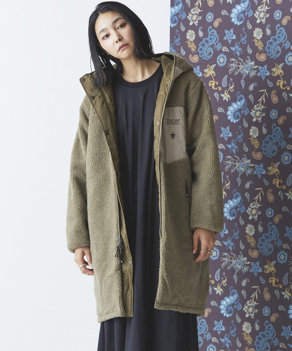 【TAION】MILITARY STAR★ QUILTING ＆ BOA REVERSIBLE COAT 詳細画像 1