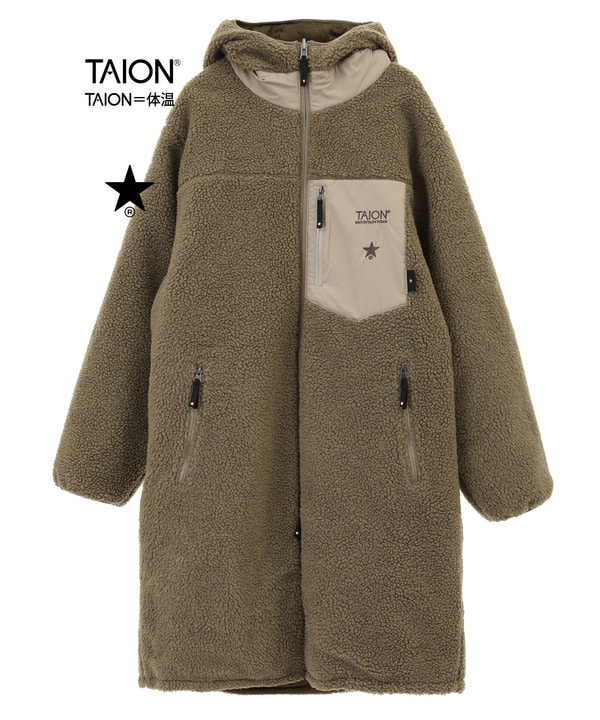 【TAION】MILITARY STAR★ QUILTING ＆ BOA REVERSIBLE COAT 詳細画像 ベージュ 1