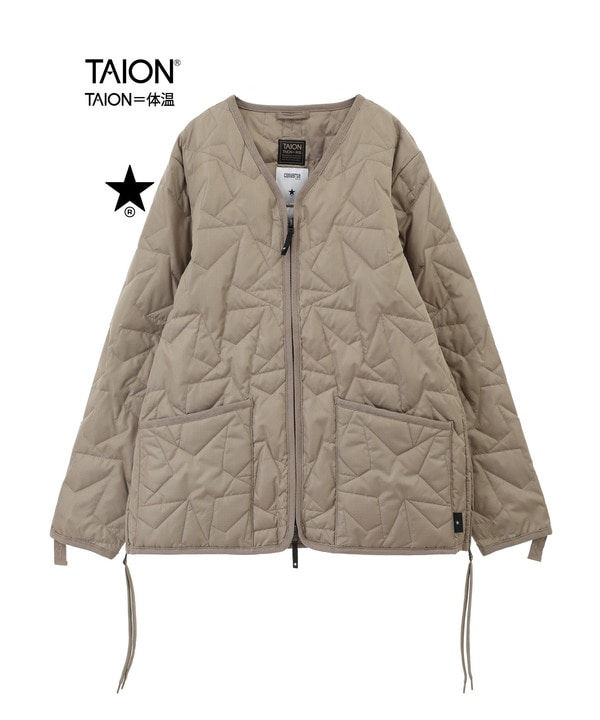 【TAION】MILITARY STAR★ QUILTING JACKET 詳細画像 ベージュ 1