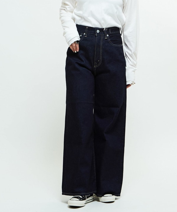 【KURO】WIDE DENIM PANTS INDIGO (WOMEN'S) 詳細画像 2