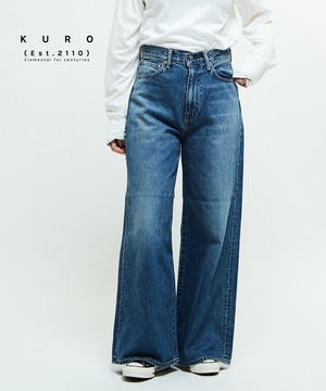 【KURO】WIDE DENIM PANTS LIGHT INDIGO (WOMEN'S)