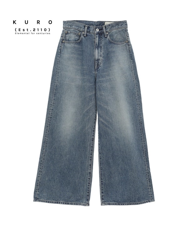 【KURO】WIDE DENIM PANTS LIGHT INDIGO (WOMEN'S) 詳細画像 10