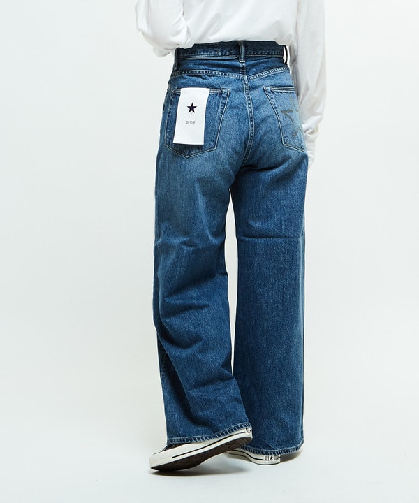 【KURO】WIDE DENIM PANTS LIGHT INDIGO (WOMEN'S) 詳細画像 5