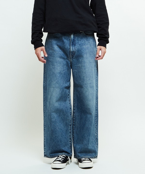 【KURO】WIDE DENIM PANTS LIGHT INDIGO 詳細画像 1