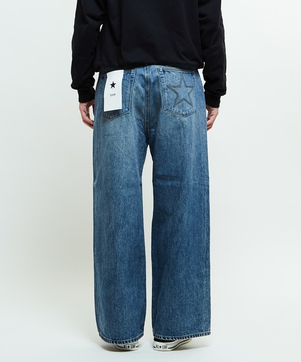 【KURO】WIDE DENIM PANTS LIGHT INDIGO 詳細画像 3