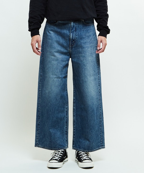 【KURO】WIDE DENIM PANTS LIGHT INDIGO 詳細画像 4