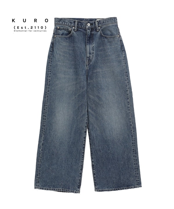 【KURO】WIDE DENIM PANTS LIGHT INDIGO 詳細画像 7