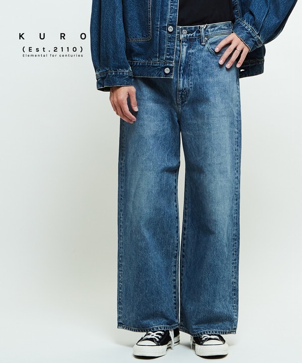 【KURO】WIDE DENIM PANTS LIGHT INDIGO 詳細画像 ライトインディゴブルー 1