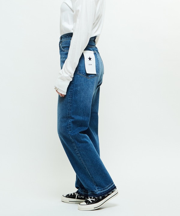 【KURO】STANDARD DENIM PANTS LIGHT INDIGO (WOMEN'S) 詳細画像 3