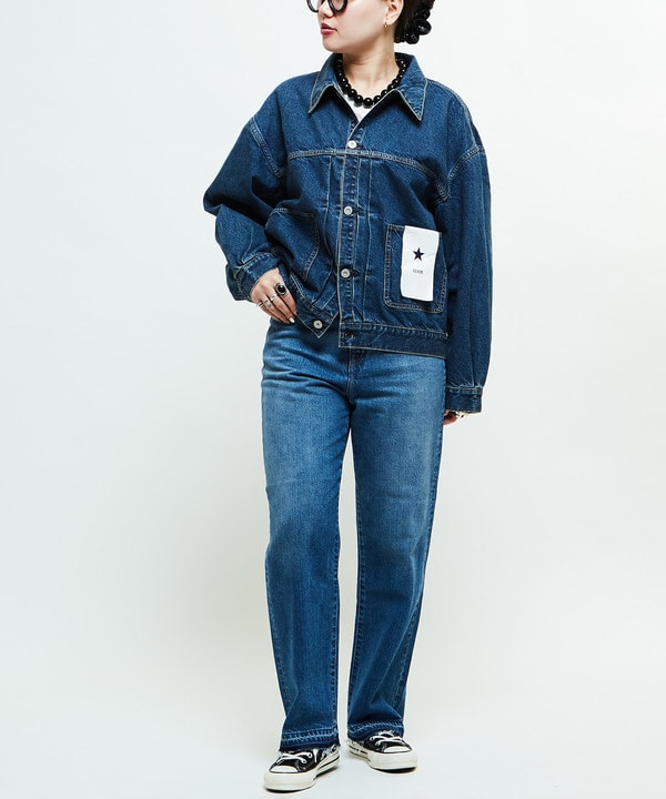 【KURO】STANDARD DENIM PANTS LIGHT INDIGO (WOMEN'S) 詳細画像 4