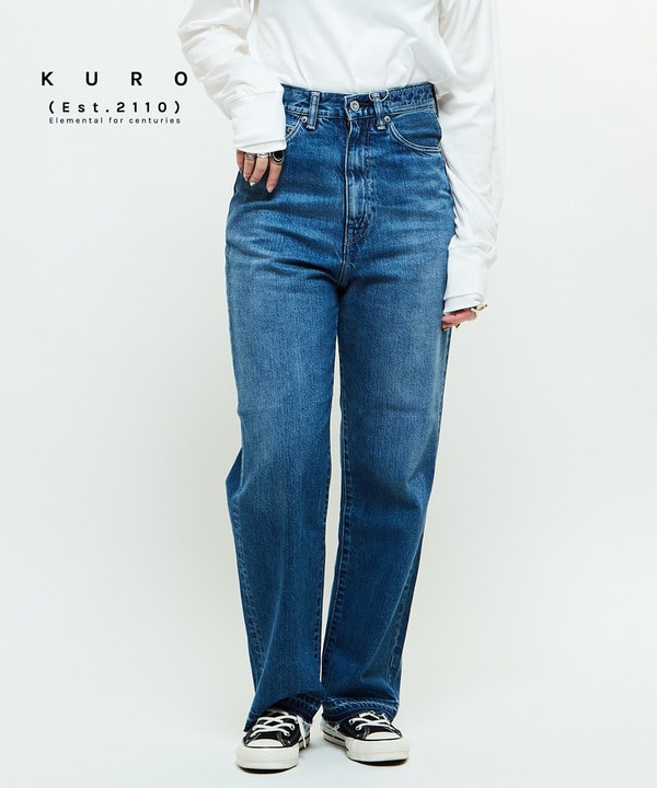 【KURO】STANDARD DENIM PANTS LIGHT INDIGO (WOMEN'S) 詳細画像 ライトインディゴブルー 1