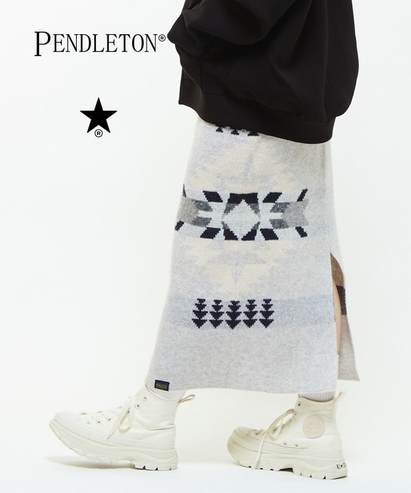 【PENDLETON】KNIT NARROW SKIRT 詳細画像 杢グレー 1