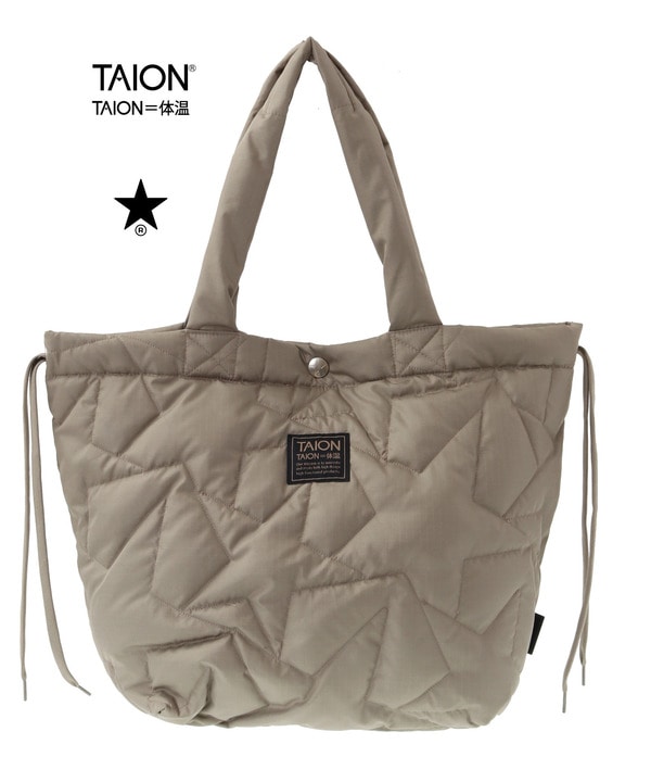 【TAION】MILITARY STAR★ QUILTING TOTE BAG 詳細画像 ベージュ 1