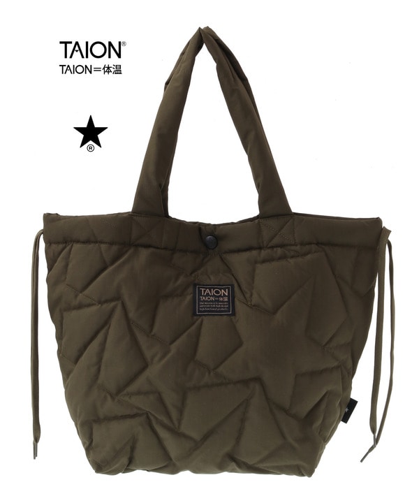 【CONVERSE TOKYO ✕ TAION】MILITARY STAR★ QUILTING TOTE BAG 詳細画像 オリーブ 1