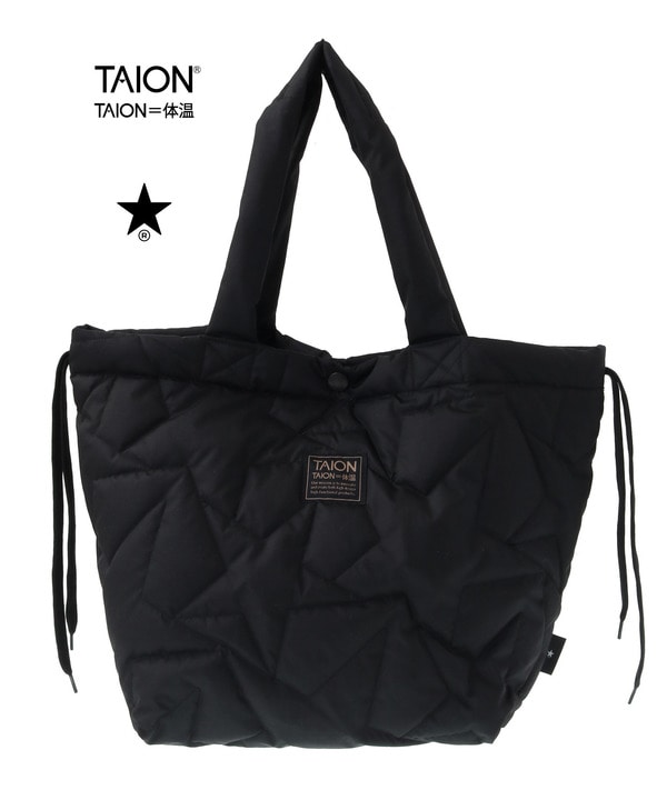 【CONVERSE TOKYO ✕ TAION】MILITARY STAR★ QUILTING TOTE BAG 詳細画像 ブラック 1