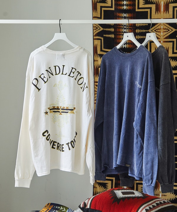 【CONVERSE TOKYO ✕ PENDLETON】BACK PRINT LONGSLEEVE TEE 詳細画像 1