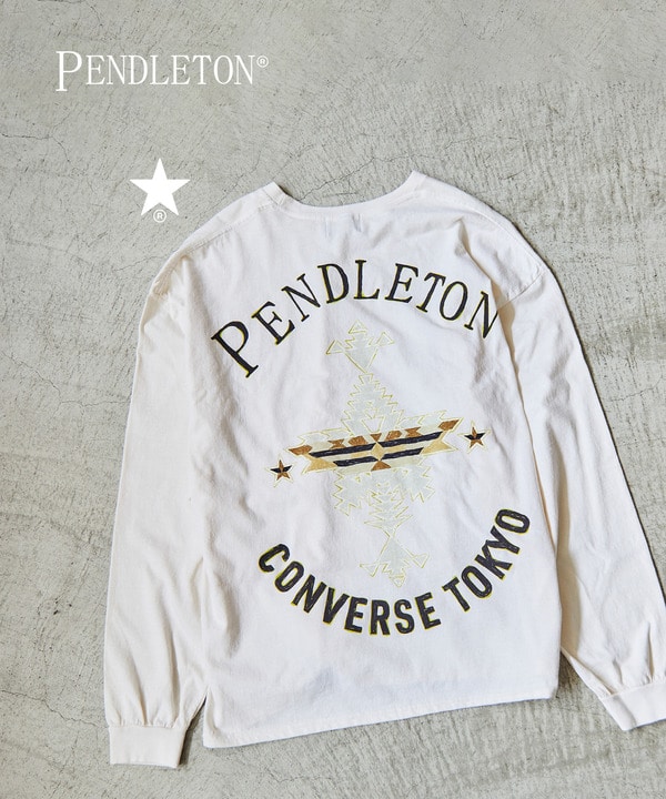 【CONVERSE TOKYO ✕ PENDLETON】BACK PRINT LONGSLEEVE TEE 詳細画像 ホワイト 1